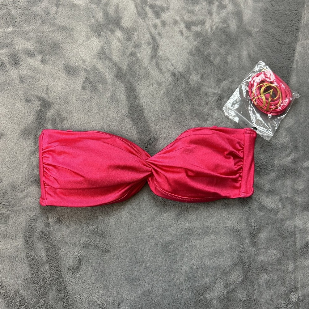 Victoria's Secret Bikini Top Womens Small‎ Bandeau Braided Strap Swimwear New